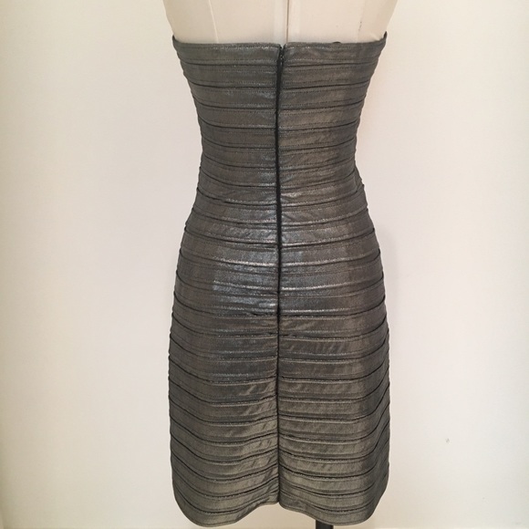 BCBG Gunmetal Bandage Dress - Picture 6 of 8